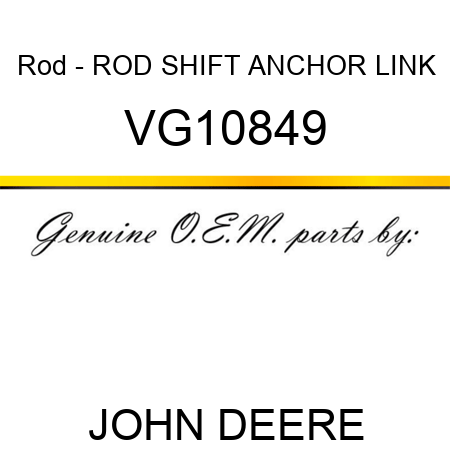 Rod - ROD, SHIFT ANCHOR LINK VG10849