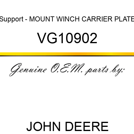 Support - MOUNT, WINCH CARRIER PLATE VG10902