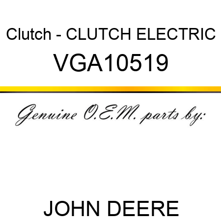 Clutch - CLUTCH, ELECTRIC VGA10519