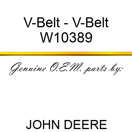 V-Belt - V-Belt W10389