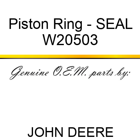 Piston Ring - SEAL W20503