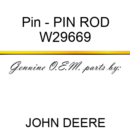 Pin - PIN, ROD W29669