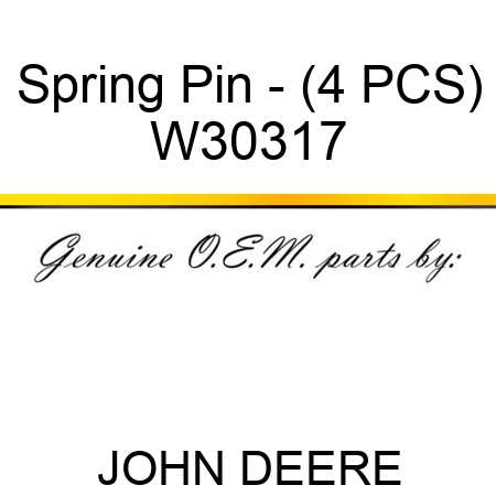 Spring Pin - (4 PCS) W30317