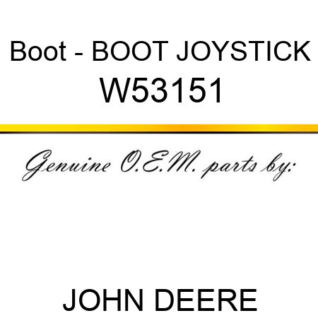 Boot - BOOT, JOYSTICK W53151