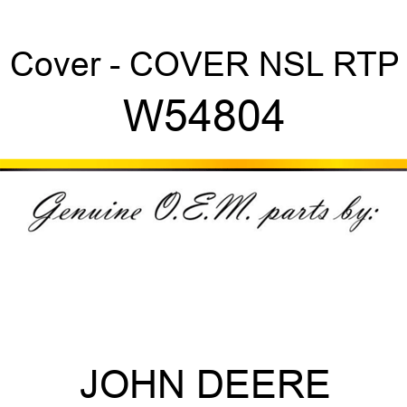 Cover - COVER, NSL RTP W54804