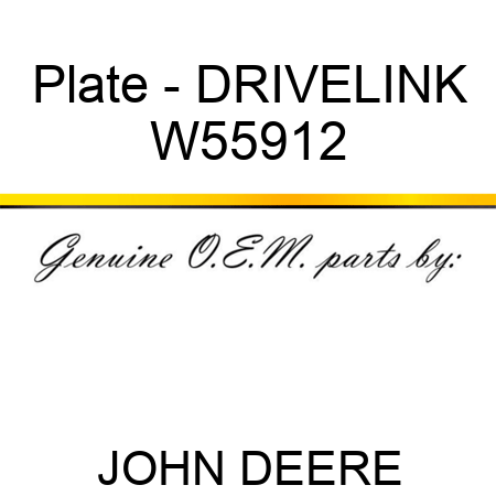 Plate - DRIVELINK W55912