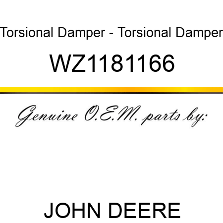 Torsional Damper - Torsional Damper WZ1181166