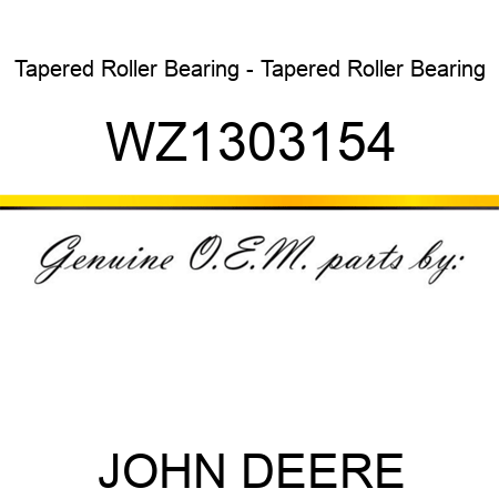 Tapered Roller Bearing - Tapered Roller Bearing WZ1303154