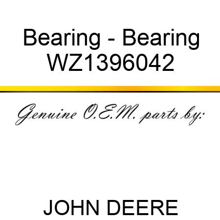 Bearing - Bearing WZ1396042