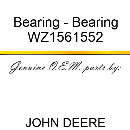 Bearing - Bearing WZ1561552