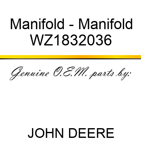 Manifold - Manifold WZ1832036