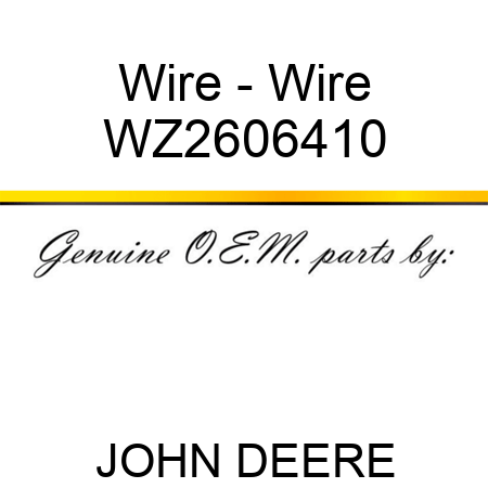Wire - Wire WZ2606410