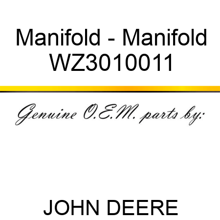 Manifold - Manifold WZ3010011