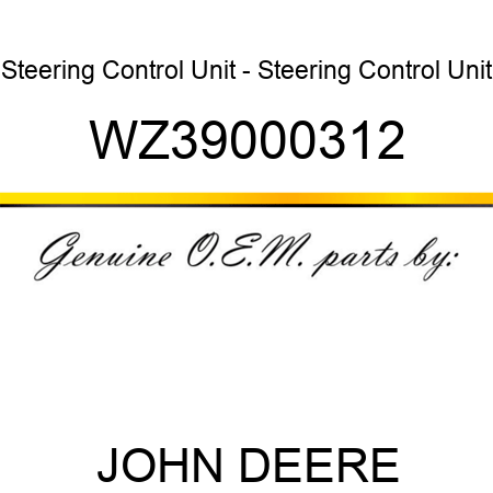 Steering Control Unit - Steering Control Unit WZ39000312