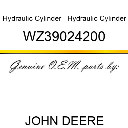 Hydraulic Cylinder - Hydraulic Cylinder WZ39024200
