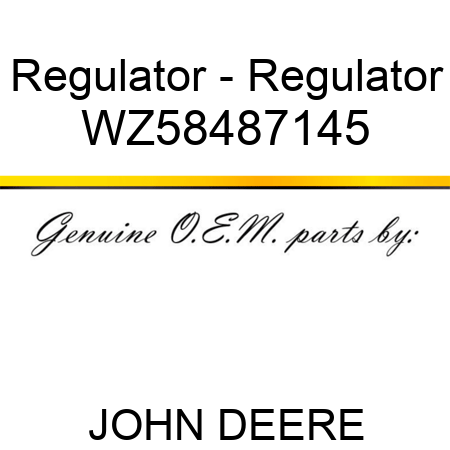 Regulator - Regulator WZ58487145