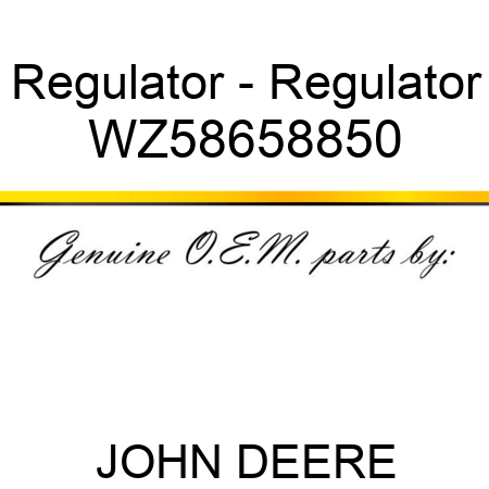 Regulator - Regulator WZ58658850
