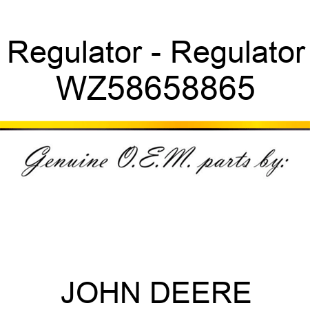 Regulator - Regulator WZ58658865