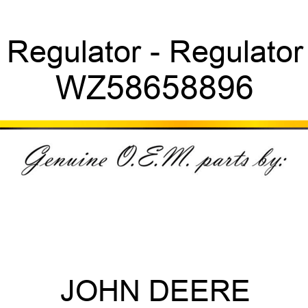 Regulator - Regulator WZ58658896