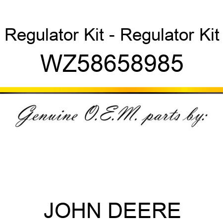 Regulator Kit - Regulator Kit WZ58658985