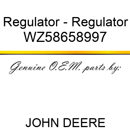 Regulator - Regulator WZ58658997