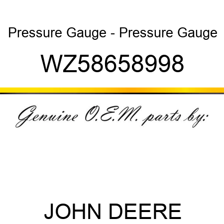Pressure Gauge - Pressure Gauge WZ58658998