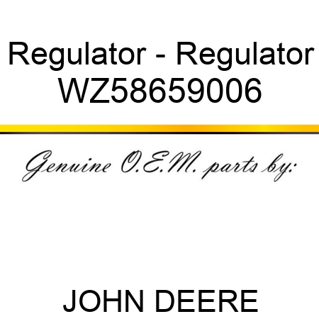 Regulator - Regulator WZ58659006