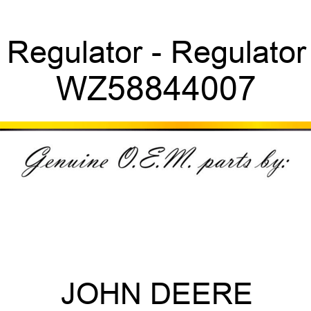 Regulator - Regulator WZ58844007