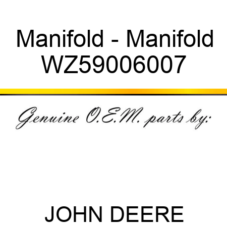 Manifold - Manifold WZ59006007