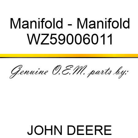 Manifold - Manifold WZ59006011