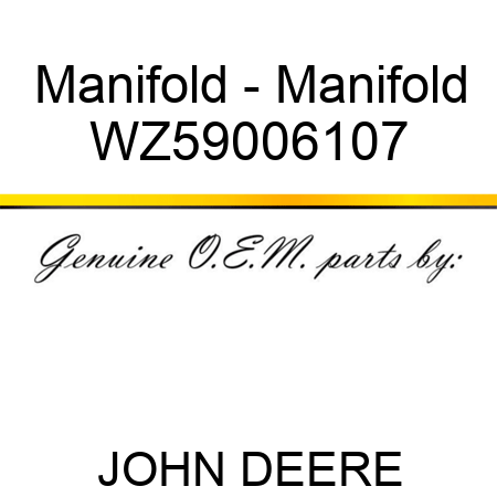 Manifold - Manifold WZ59006107