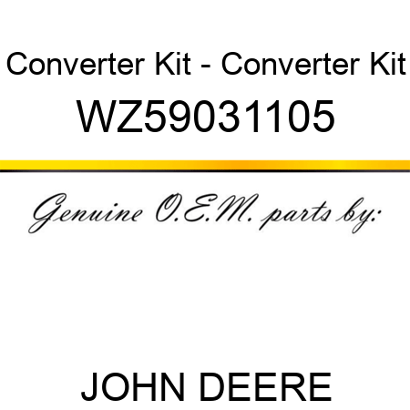 Converter Kit - Converter Kit WZ59031105