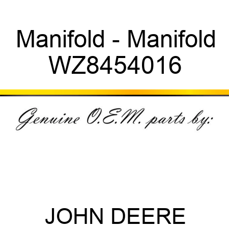 Manifold - Manifold WZ8454016