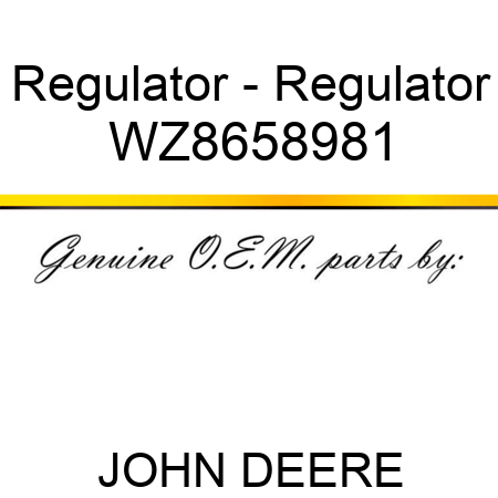 Regulator - Regulator WZ8658981