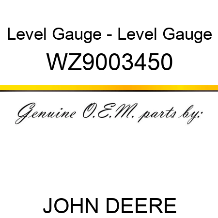 Level Gauge - Level Gauge WZ9003450