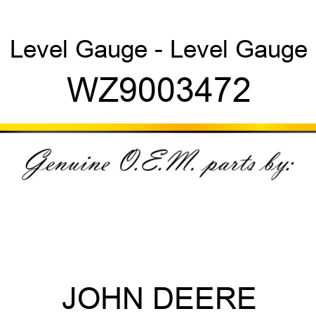 Level Gauge - Level Gauge WZ9003472