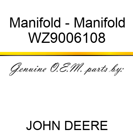 Manifold - Manifold WZ9006108