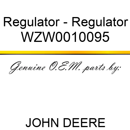 Regulator - Regulator WZW0010095