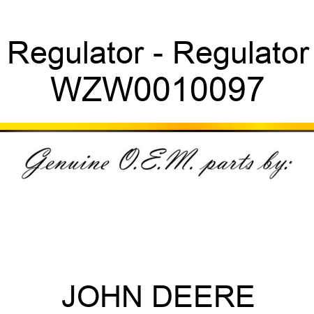 Regulator - Regulator WZW0010097