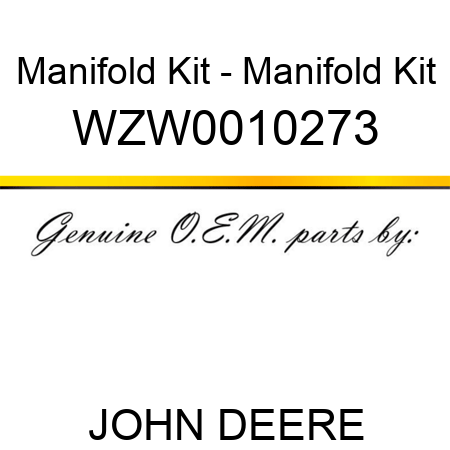 Manifold Kit - Manifold Kit WZW0010273