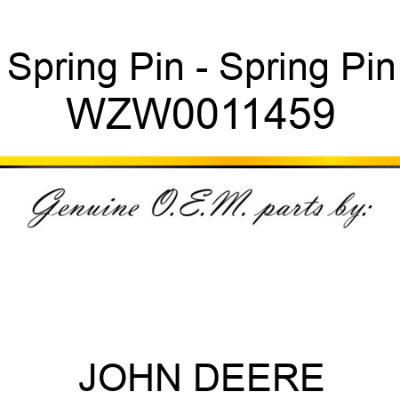 Spring Pin - Spring Pin WZW0011459
