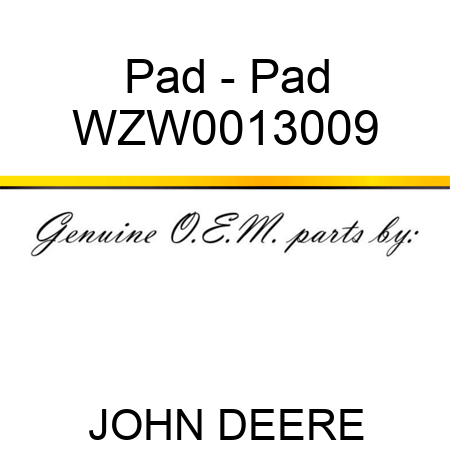 Pad - Pad WZW0013009