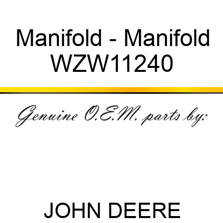 Manifold - Manifold WZW11240