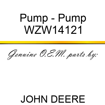 Pump - Pump WZW14121