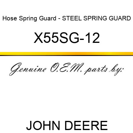 Hose Spring Guard - STEEL SPRING GUARD X55SG-12