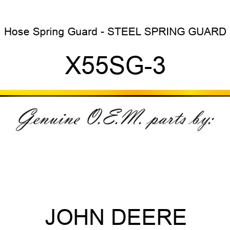 Hose Spring Guard - STEEL SPRING GUARD X55SG-3