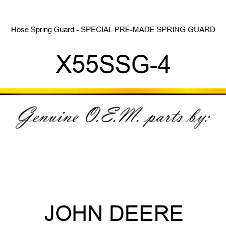 Hose Spring Guard - SPECIAL PRE-MADE SPRING GUARD X55SSG-4
