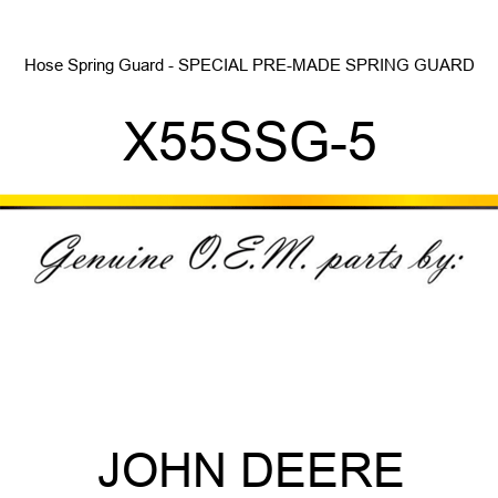 Hose Spring Guard - SPECIAL PRE-MADE SPRING GUARD X55SSG-5