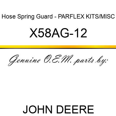 Hose Spring Guard - PARFLEX KITS/MISC X58AG-12