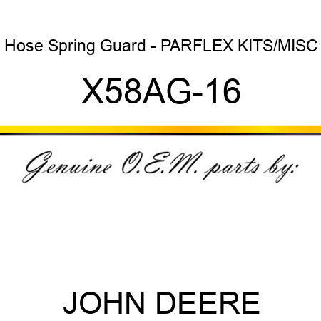 Hose Spring Guard - PARFLEX KITS/MISC X58AG-16